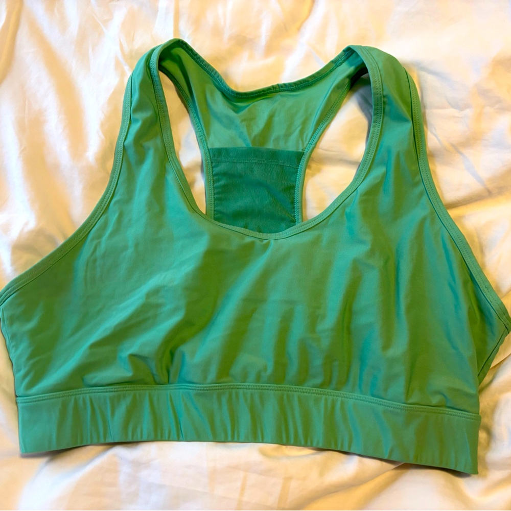 Fabletics 2X On-The-Go Medium Impact Sports Bra “Tropical Water”